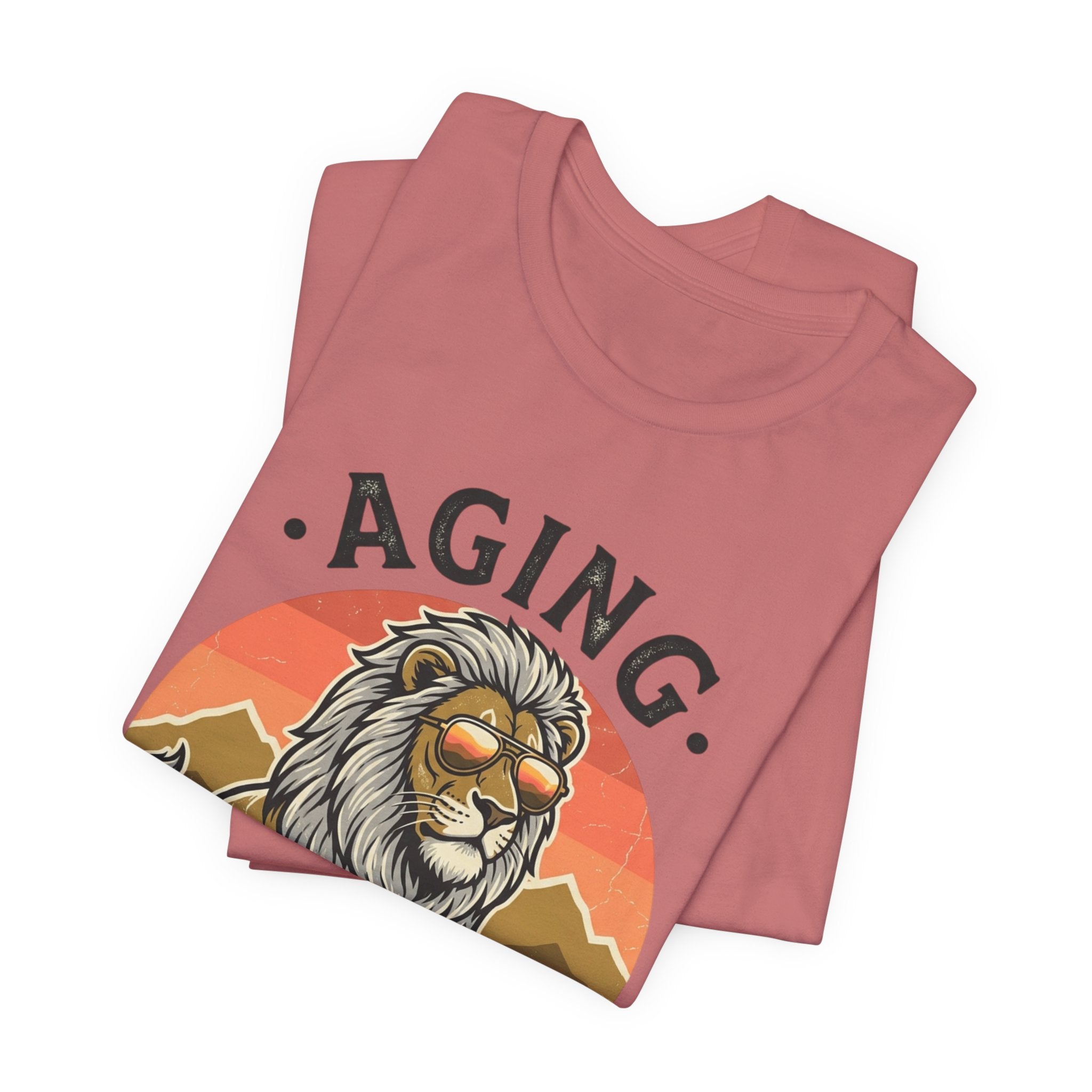 Aging Like a Legend Tee — Vintage Lion Graphic T-Shirt for Men & Women