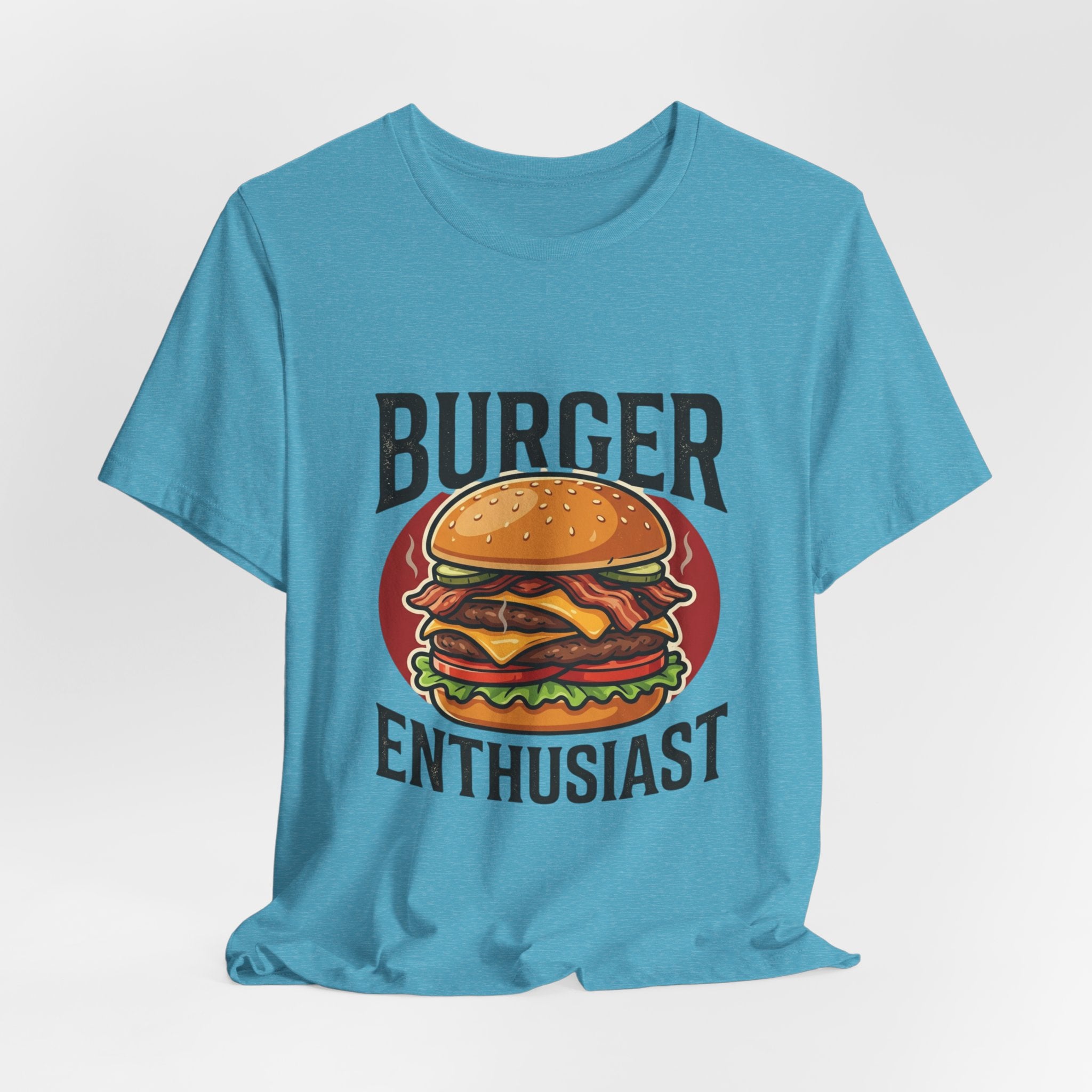 Burger Enthusiast T-Shirt — Retro Cheeseburger Graphic Tee for Foodies