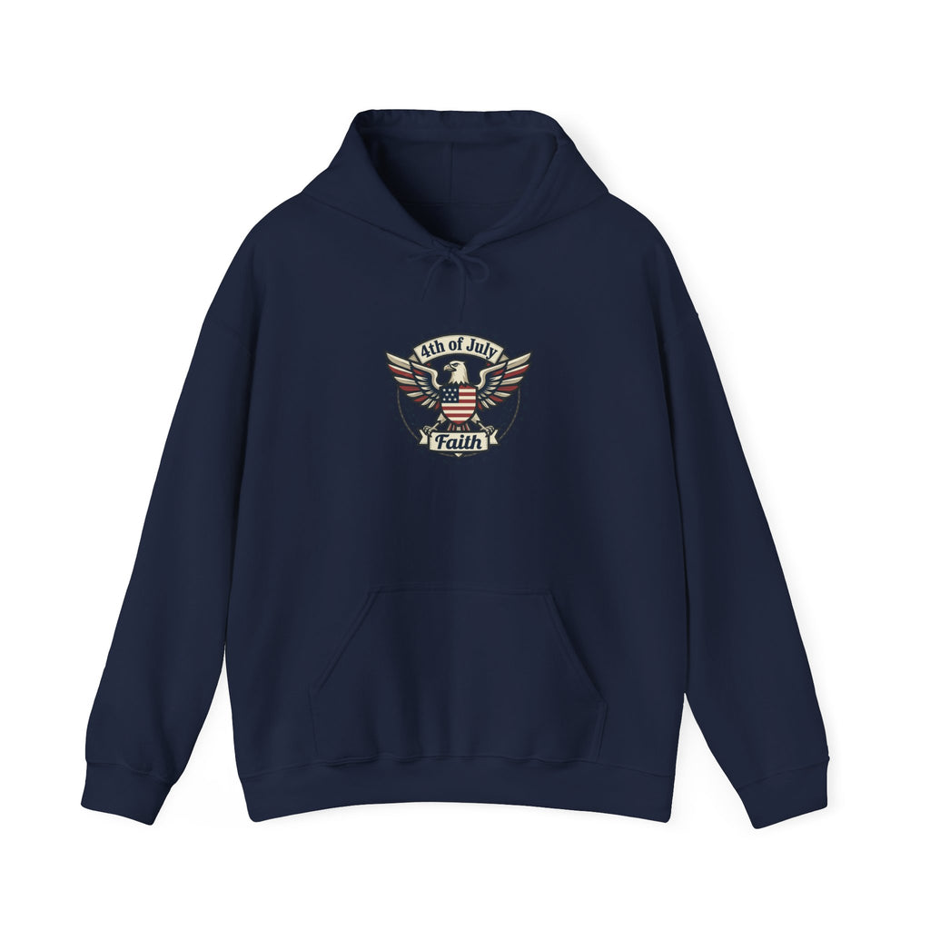 Faith & Freedom 4th of July Hoodie | Patriotic, Vintage Americana