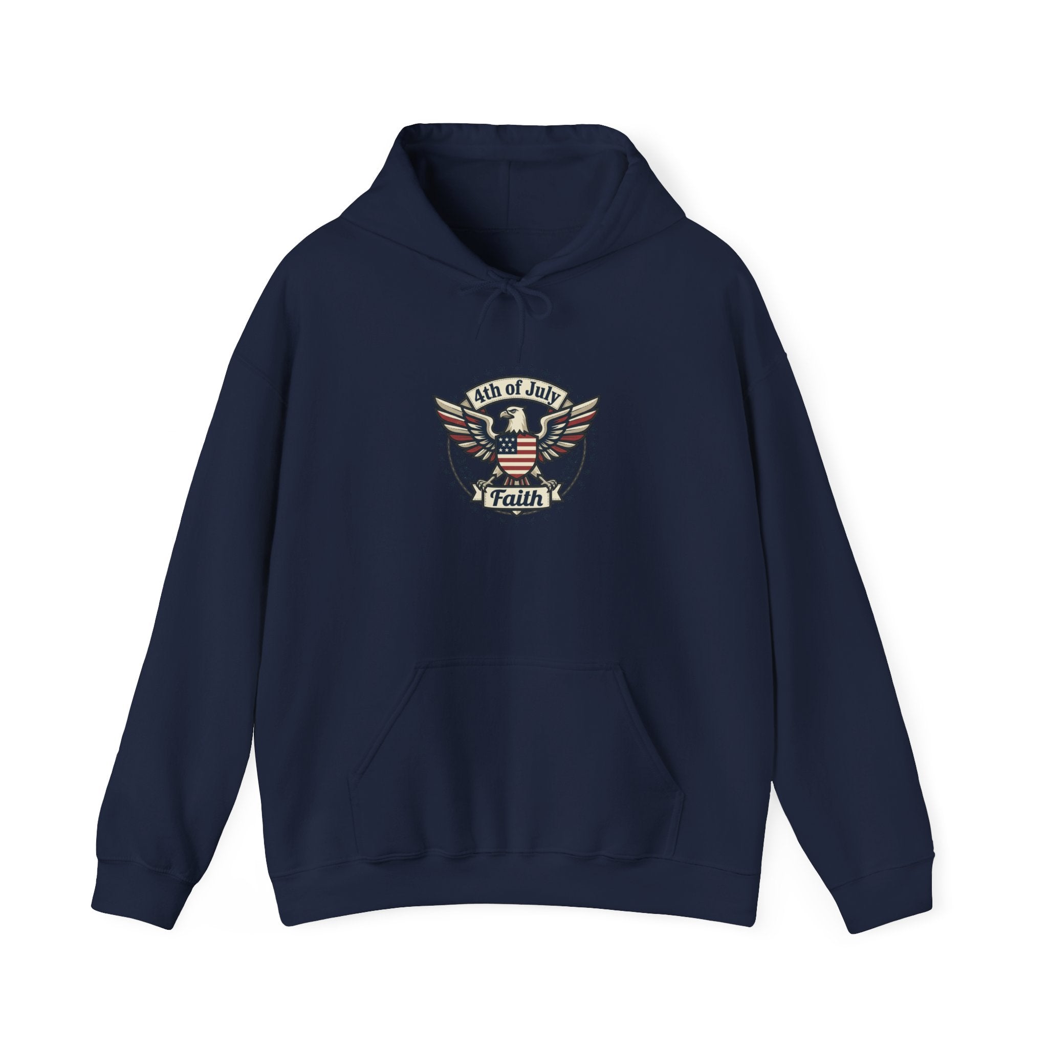 Faith & Freedom 4th of July Hoodie | Patriotic, Vintage Americana