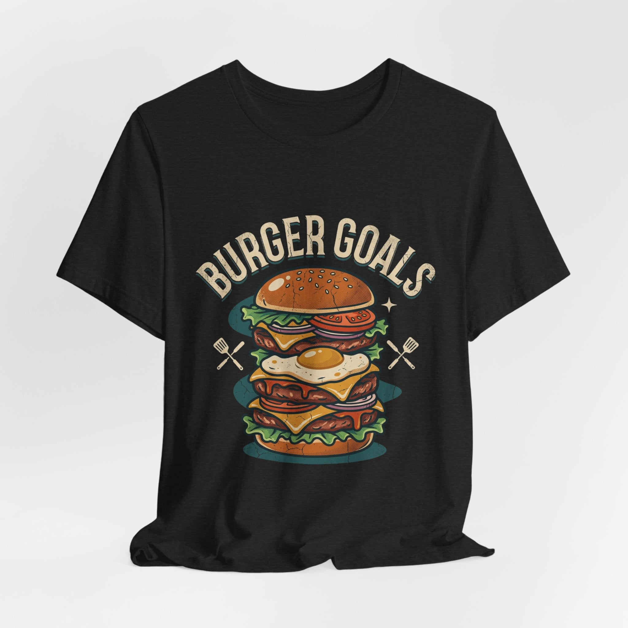 Burger Goals T-Shirt — Funny Cheeseburger Graphic Tee for Burger Lovers