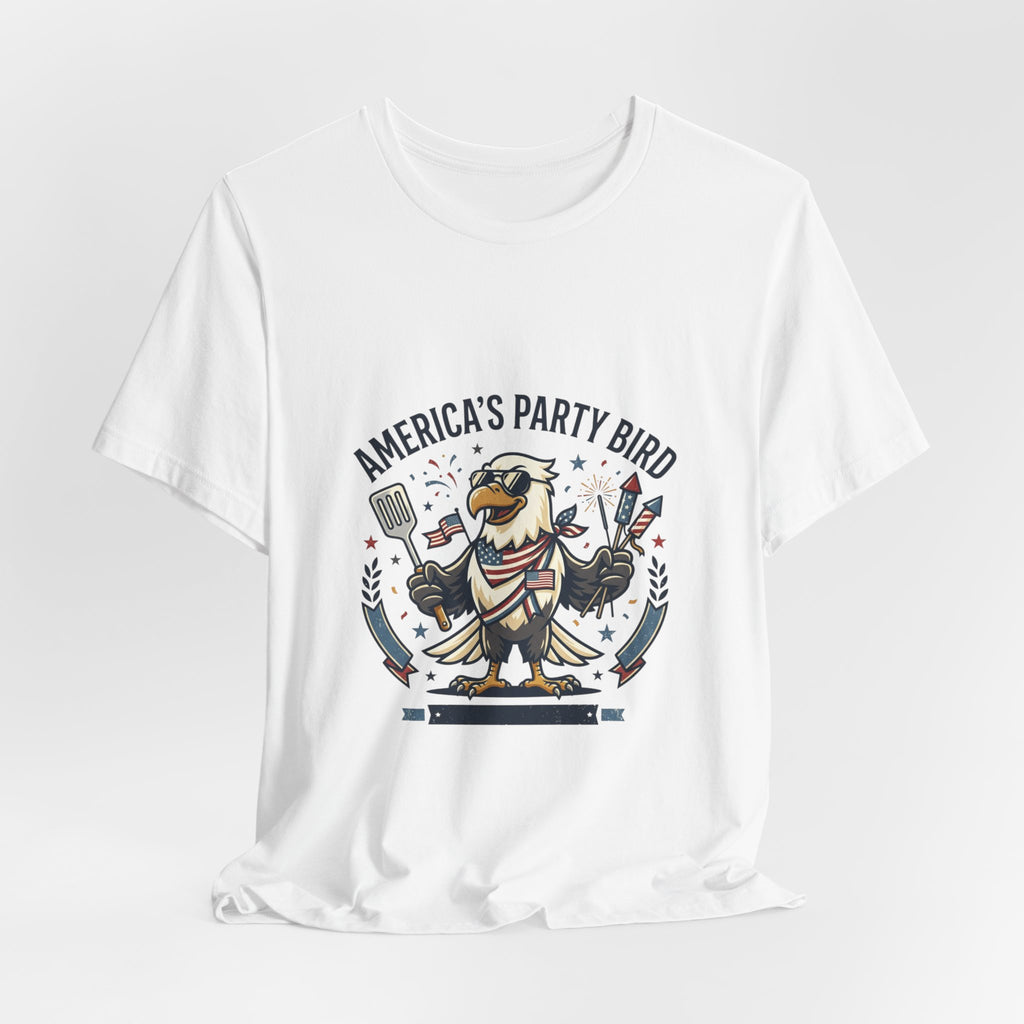 America's Party Bird T-Shirt — Patriotic Eagle BBQ & Fireworks Tee