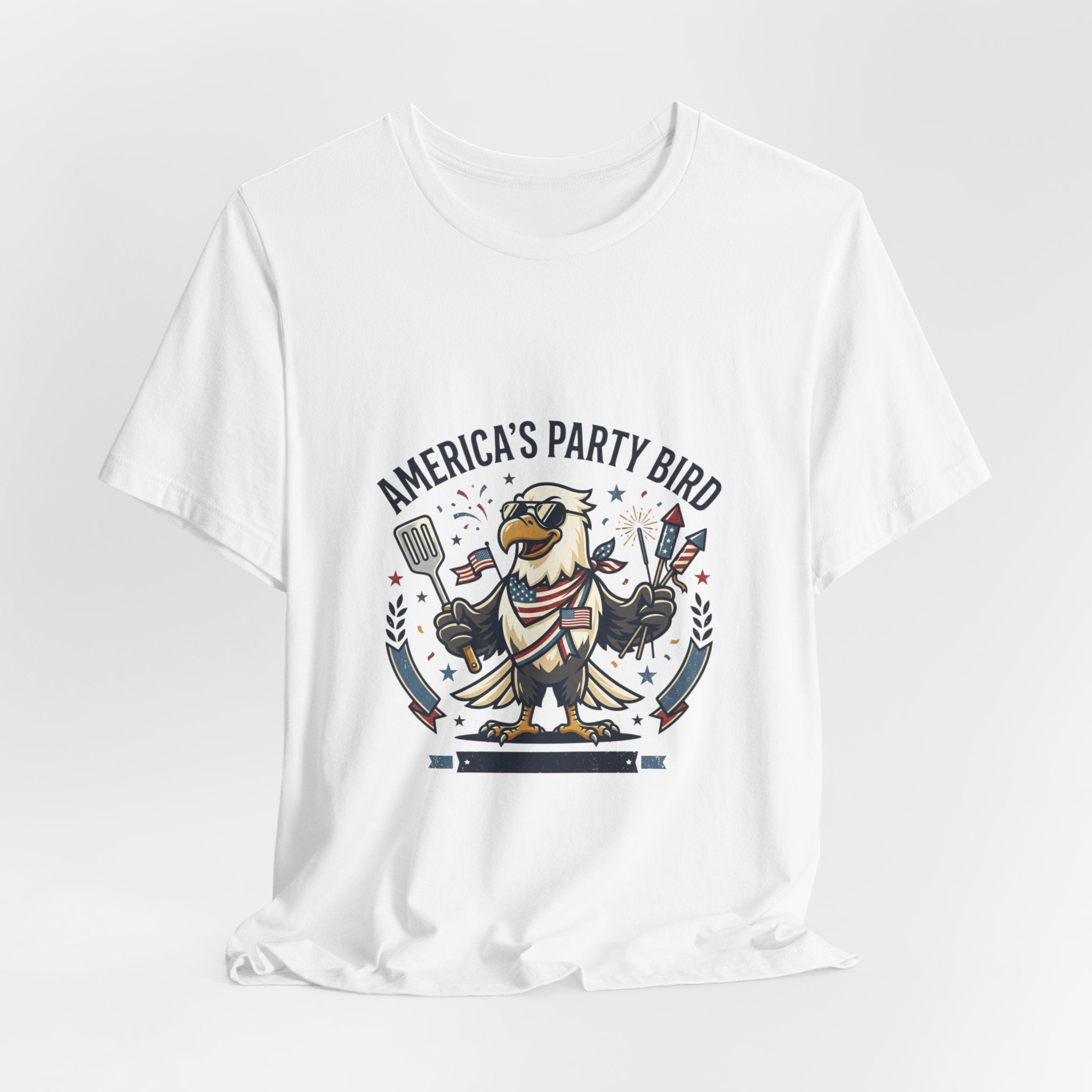 America's Party Bird T-Shirt — Patriotic Eagle BBQ & Fireworks Tee