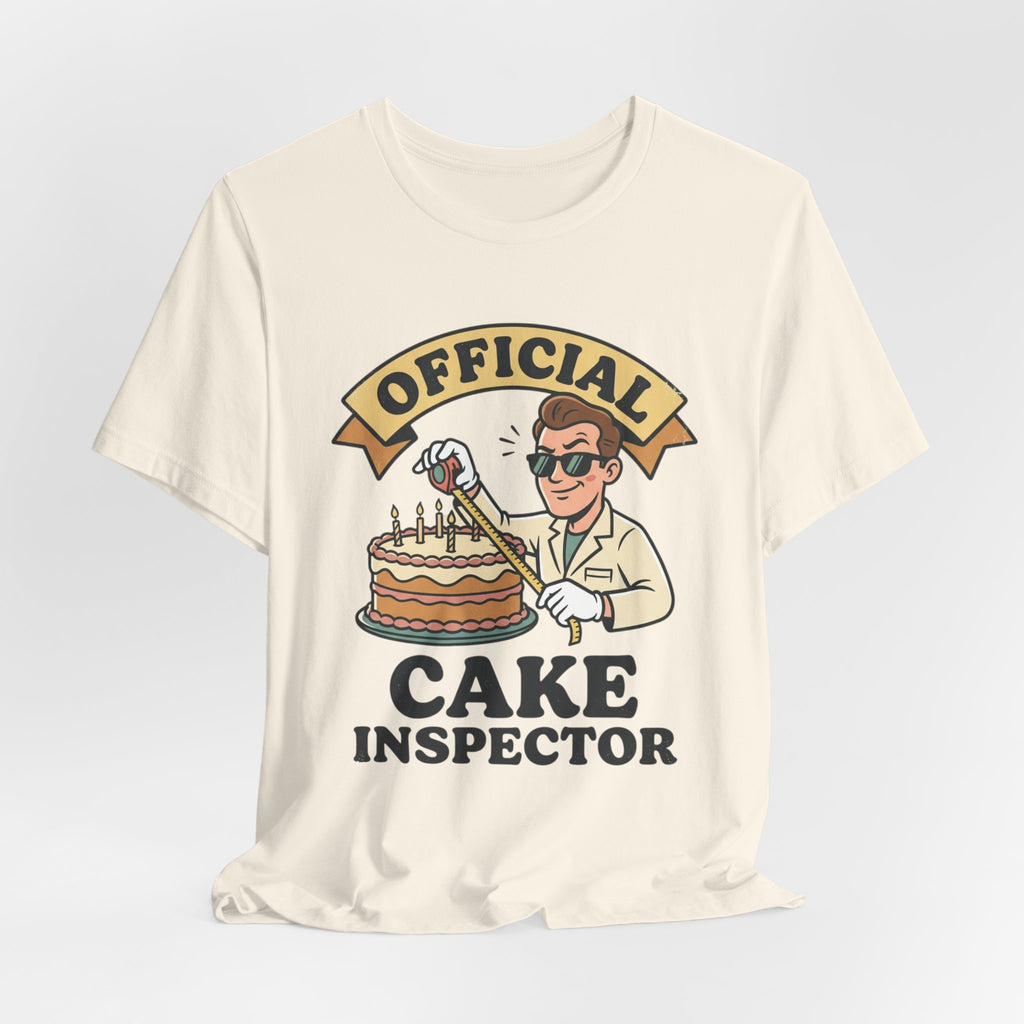 Cake Inspector T-Shirt — "Official Cake Inspector" Funny Baking Tee