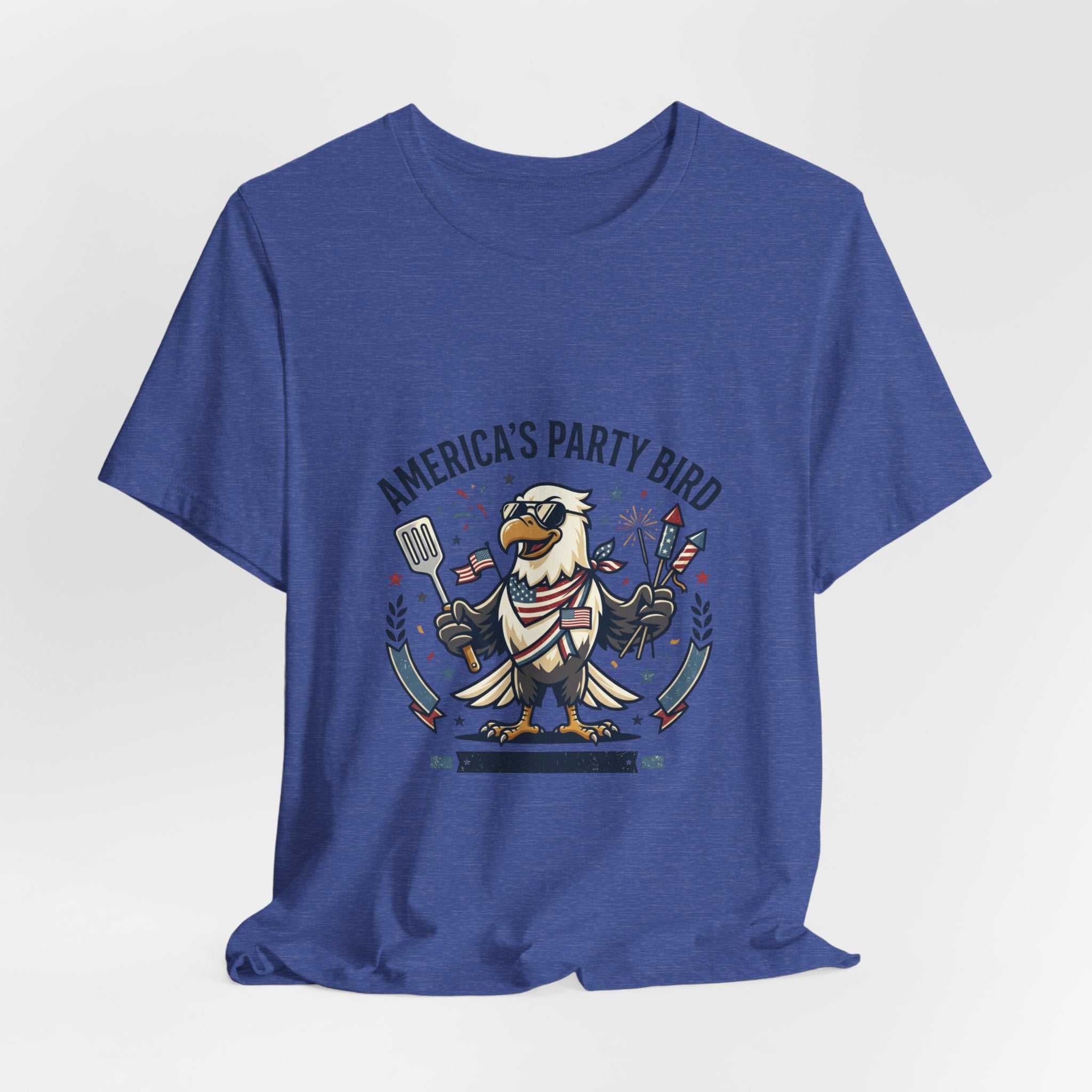 America's Party Bird T-Shirt — Patriotic Eagle BBQ & Fireworks Tee