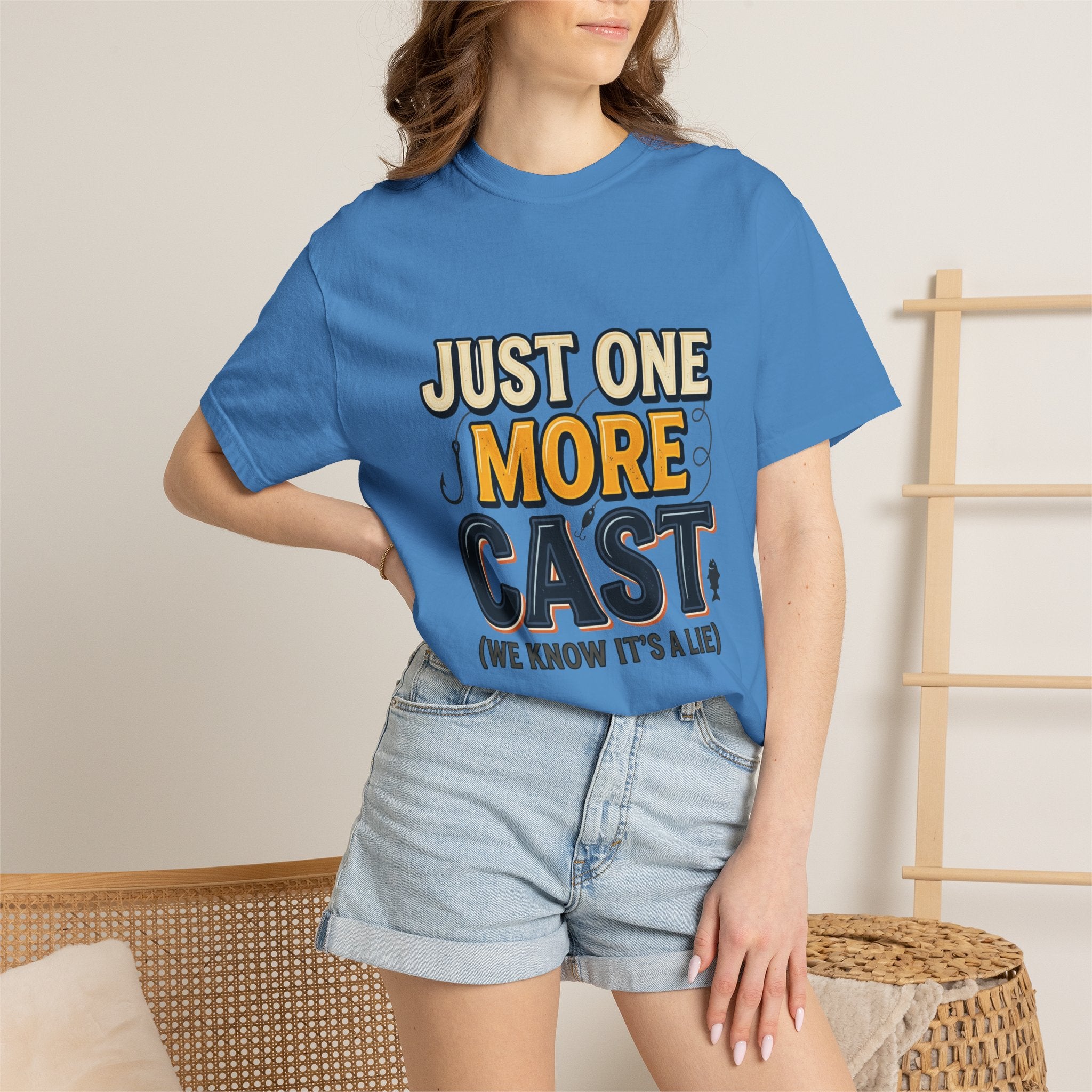 Fishing T-Shirt — "Just One More Cast (We Know It's A Lie)" Graphic Tee