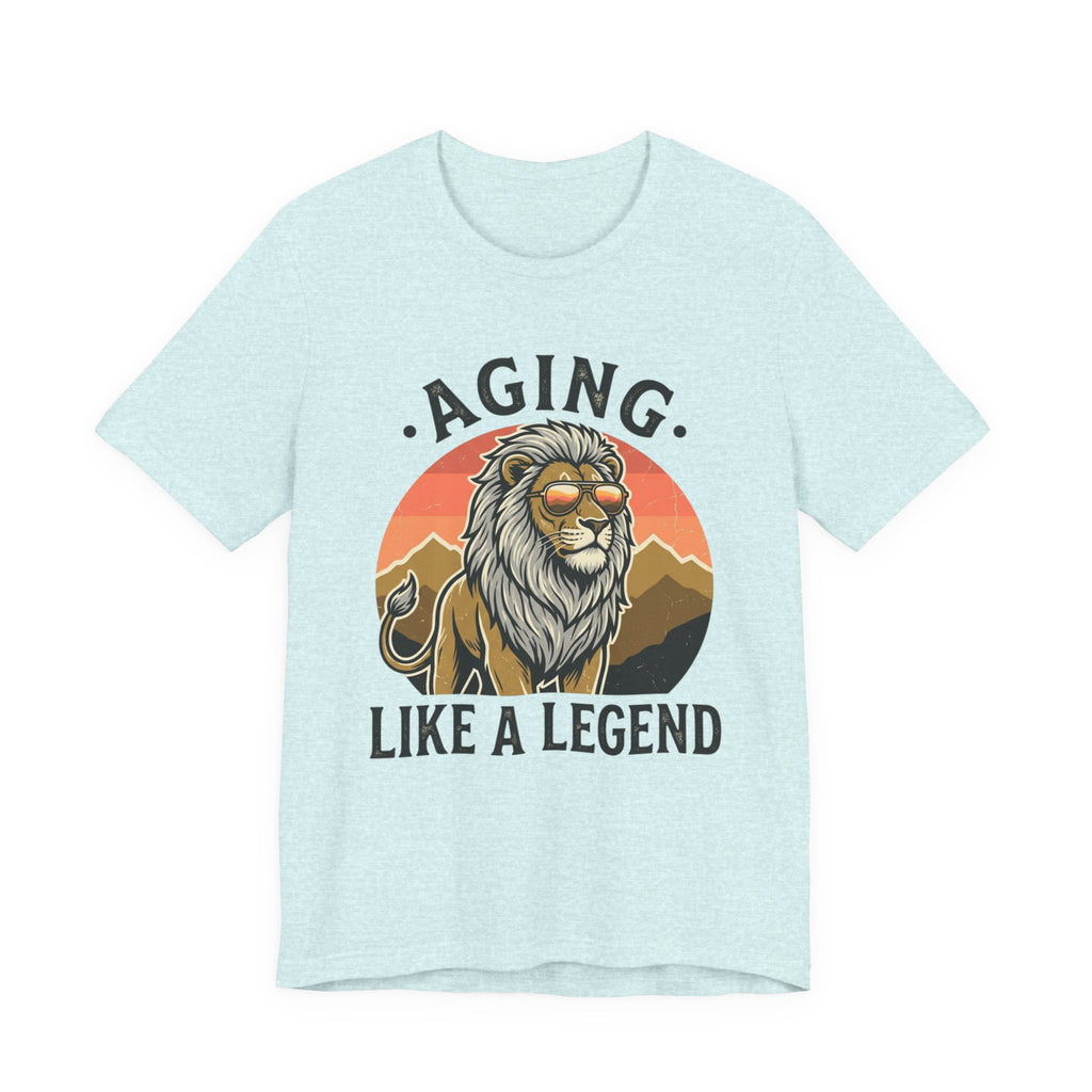 Aging Like a Legend Tee — Vintage Lion Graphic T-Shirt for Men & Women