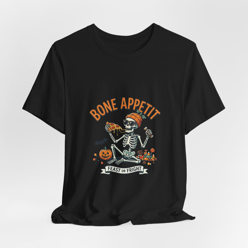 Bone Appetit Halloween T-Shirt — Skeleton Feast of Fright Tee